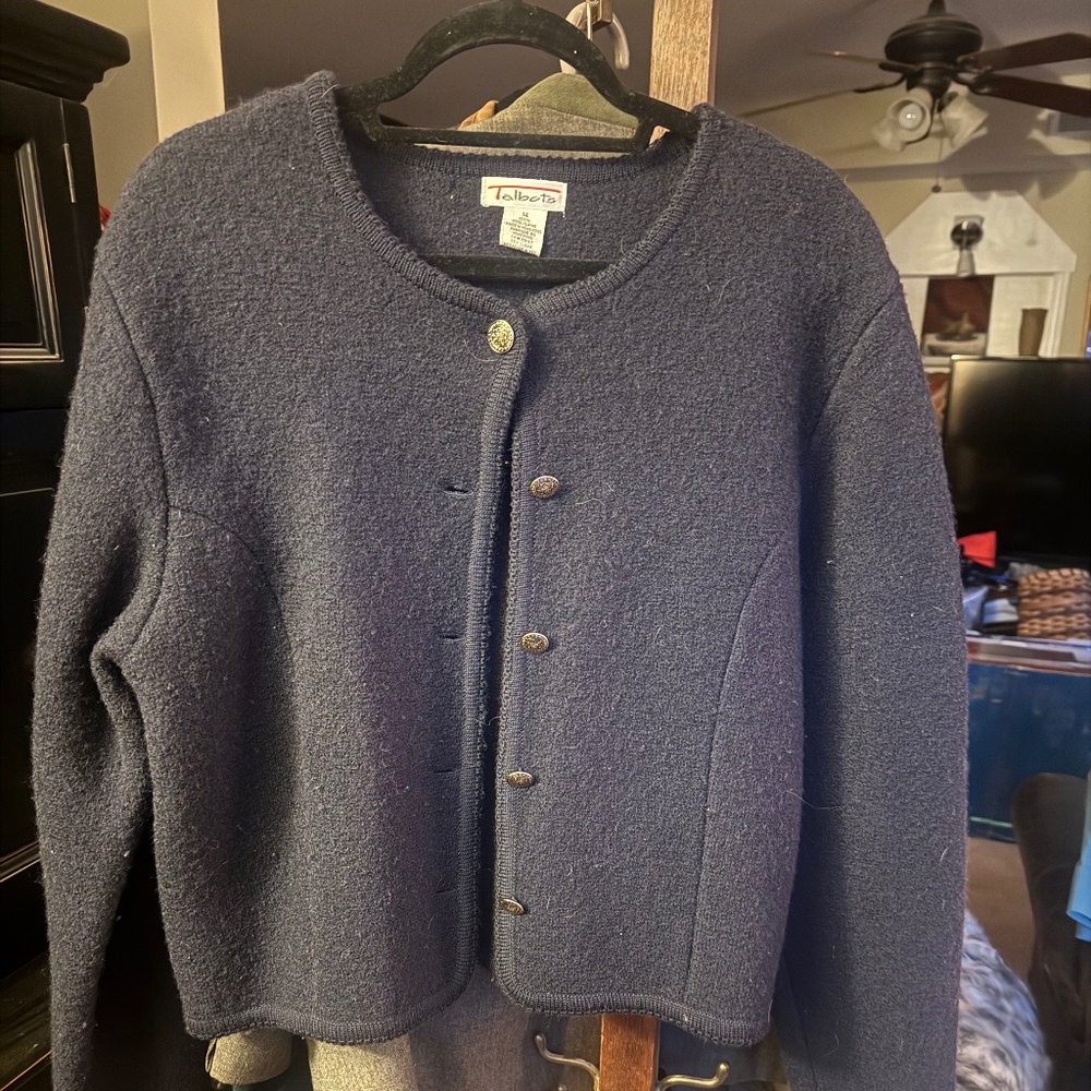 Talbot’s black wool cropped sweater